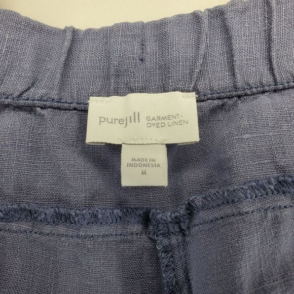 Pure J Jill Linen Cropped Pants Size M - Picture 8 of 10